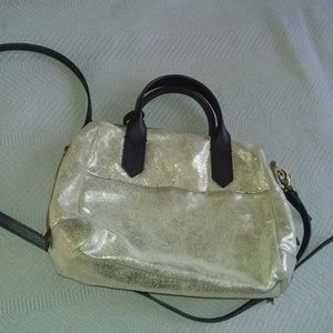 Gold Fiona Satchel Fossil used